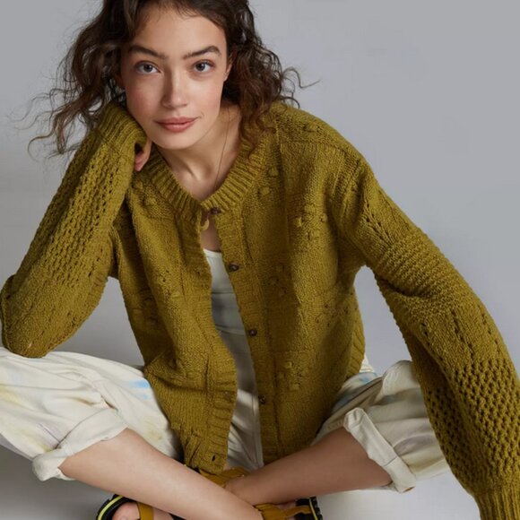 ISO Pilcro Textured Puff Sleeve Diana Cardigan - Picture 3 of 4